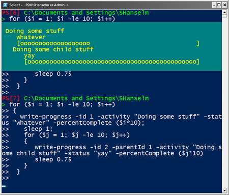 Progress Bars In PowerShell - Scott Hanselman's Blog